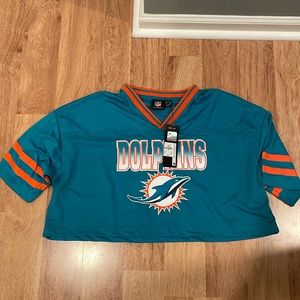 NFL Miami Dolphins crop shirt 6 8 BNWT